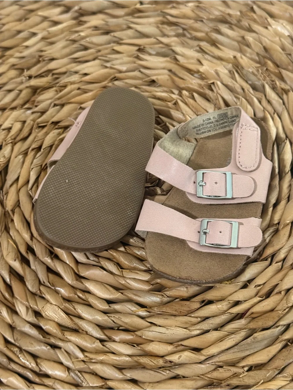 Old Navy Light Pink Triple Buckle Kids Sandals